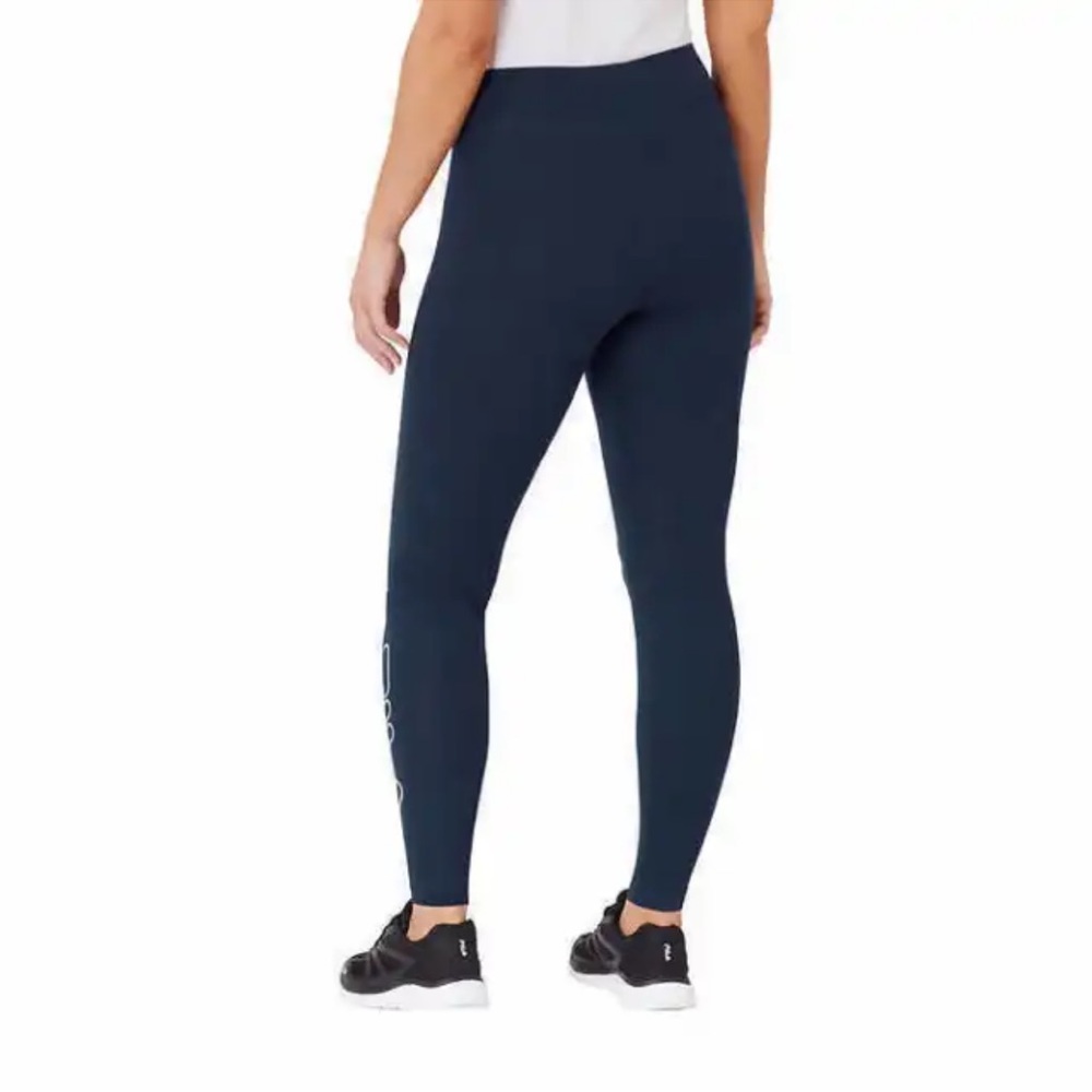 🦚2/$40 FILA Logo Women’s Legging / Yoga Pants Navy Blue sz XL Extra Large NWOT - Picture 4 of 15